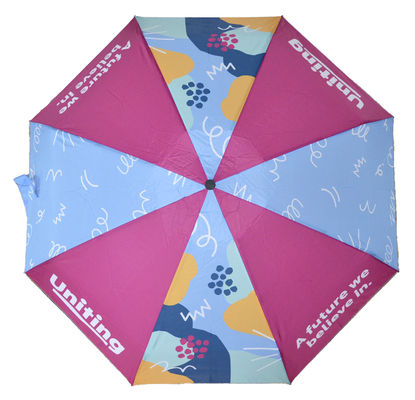 90cm Mini Five Folding Capsule Umbrella Sublimation Printed Custom Made