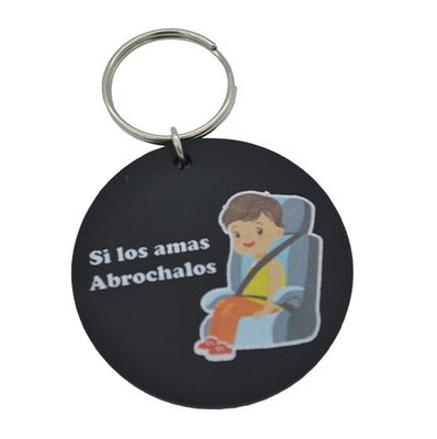 Round Types Soft PVC Keyrings Customized Souvenirs With Logo Design
