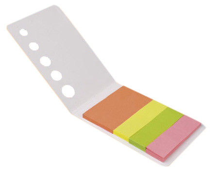 Promotional Portable Paper Sticky Notes With Neon Sheets Eye Catching Color