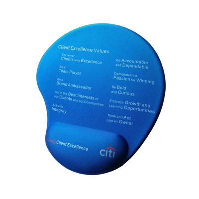 Custom Made Silicone Wrist Rest Gel Mouse Mat With Full Color Printed