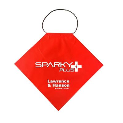 Promotional Square Shape Hanging PVC Safety Flag For Cars Or Trucks