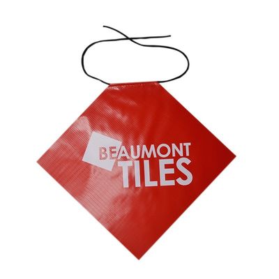 Cars Or Trucks Hanging PVC Warning Safety Flag With Square Shape